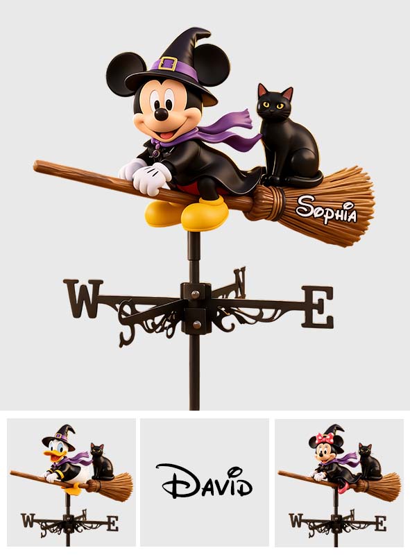 Personalized Halloween Mouse Weather Vane with Custom Names Weather Vane GradoCreations