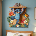 Personalized Wooden Floating Shelf Custom Name Ohana Gift Wooden Floating Shelf GradoCreations