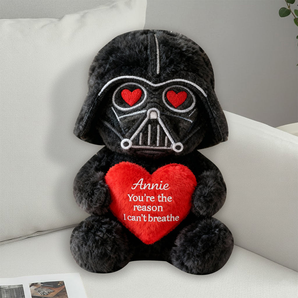 Personalized Darth Vader Faux Fur Pillow Gift for Couples Faux Fur Shaped Pillow GradoCreations