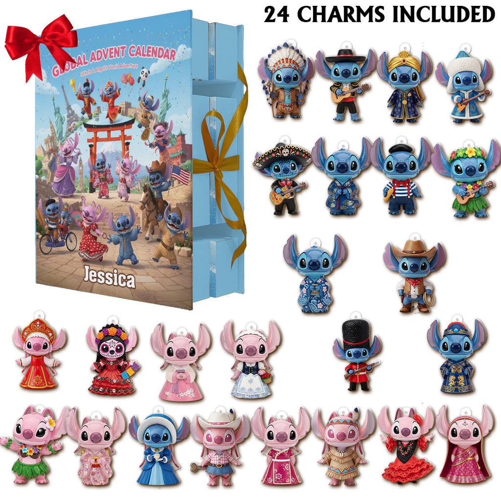 Personalized Advent Calendar with Ornaments for Christmas Gift Folded Advent Calendar With Ornaments GradoCreations
