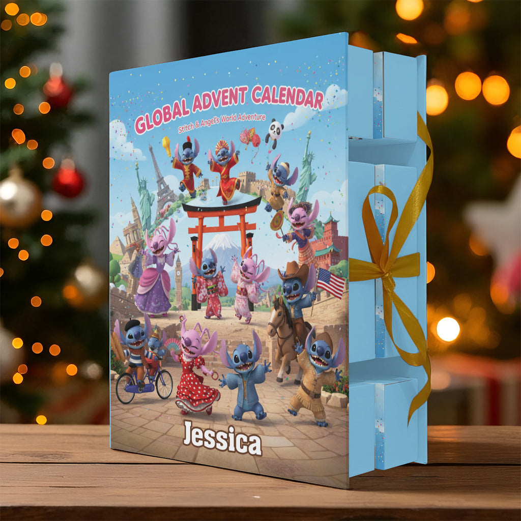Personalized Advent Calendar with Ornaments for Christmas Gift Folded Advent Calendar With Ornaments GradoCreations