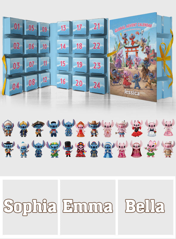 Personalized Advent Calendar with Ornaments for Christmas Gift Folded Advent Calendar With Ornaments GradoCreations