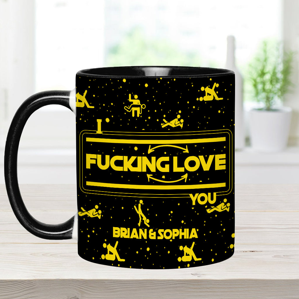 Personalized Accent Mug & Coaster Gift for Couples - Custom Name Design Accent Mug & Coaster GradoCreations