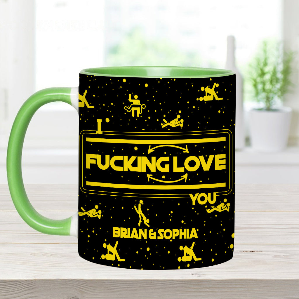 Personalized Accent Mug & Coaster Gift for Couples - Custom Name Design Accent Mug & Coaster GradoCreations