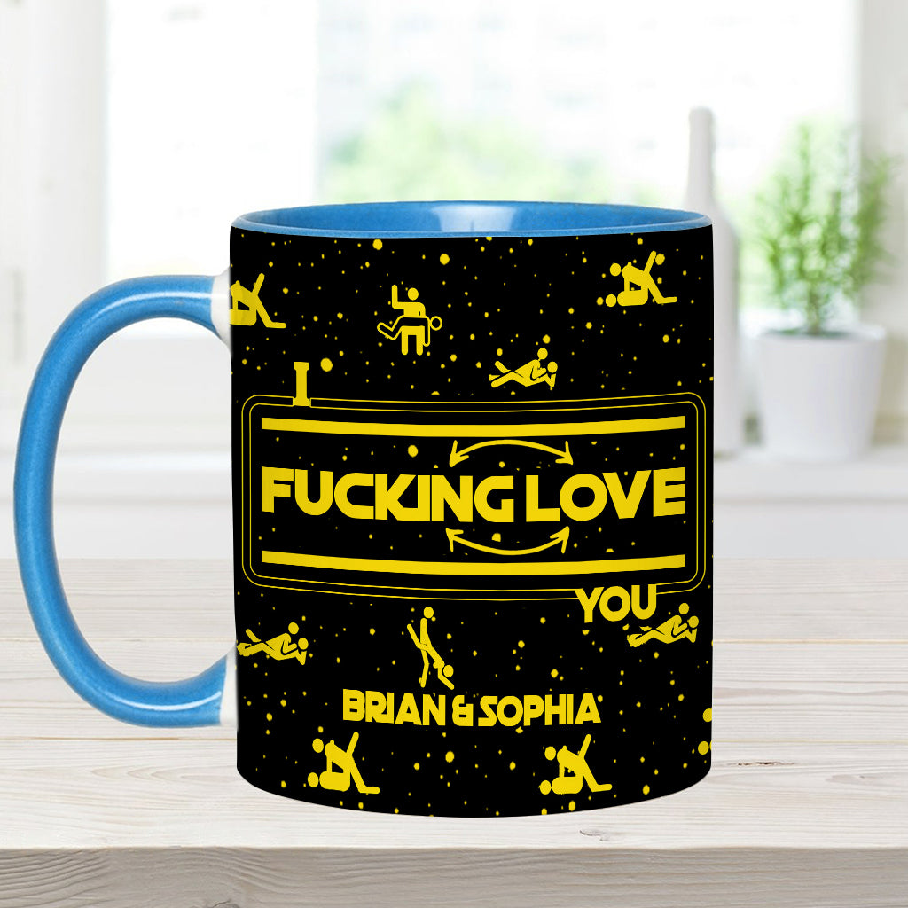 Personalized Accent Mug & Coaster Gift for Couples - Custom Name Design Accent Mug & Coaster GradoCreations