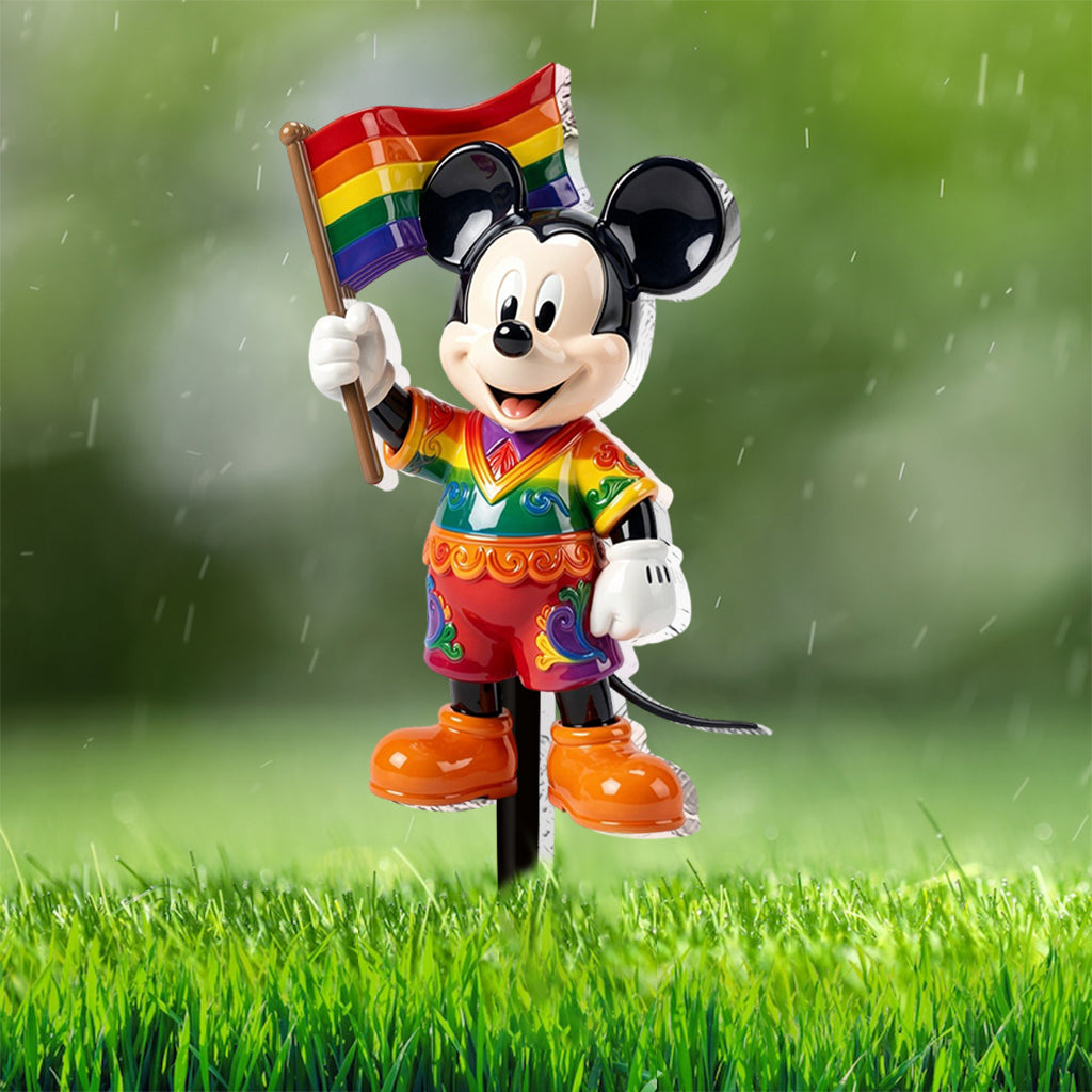 Personalized LGBT Support Acrylic Stake & Metal Sign for Garden Decor Acrylic Stake & Metal Sign GradoCreations