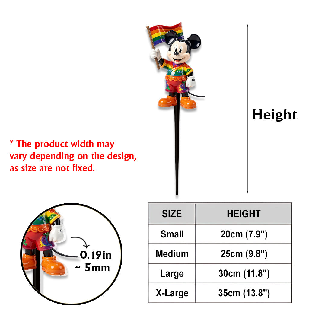 Personalized LGBT Support Acrylic Stake & Metal Sign for Garden Decor Acrylic Stake & Metal Sign GradoCreations