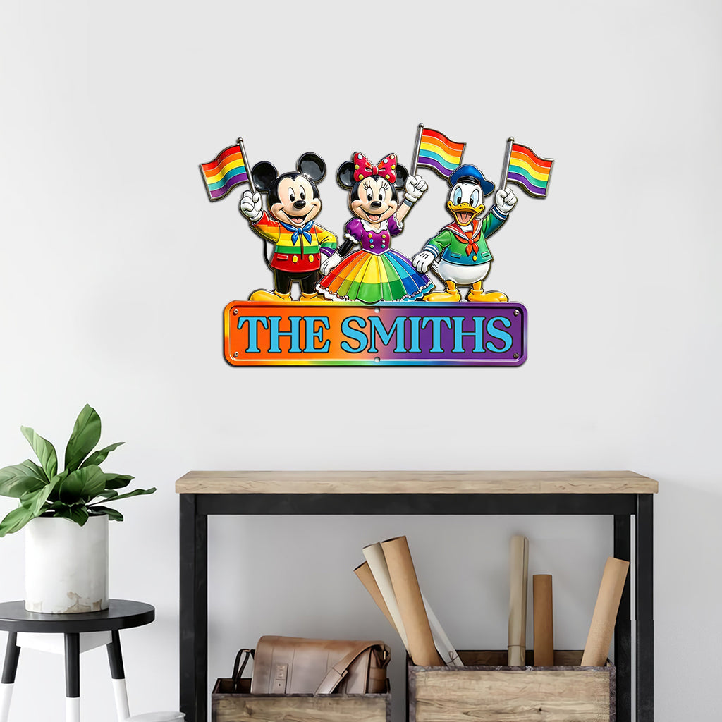 Personalized LGBT Support Acrylic Stake & Metal Sign for Garden Decor Acrylic Stake & Metal Sign GradoCreations