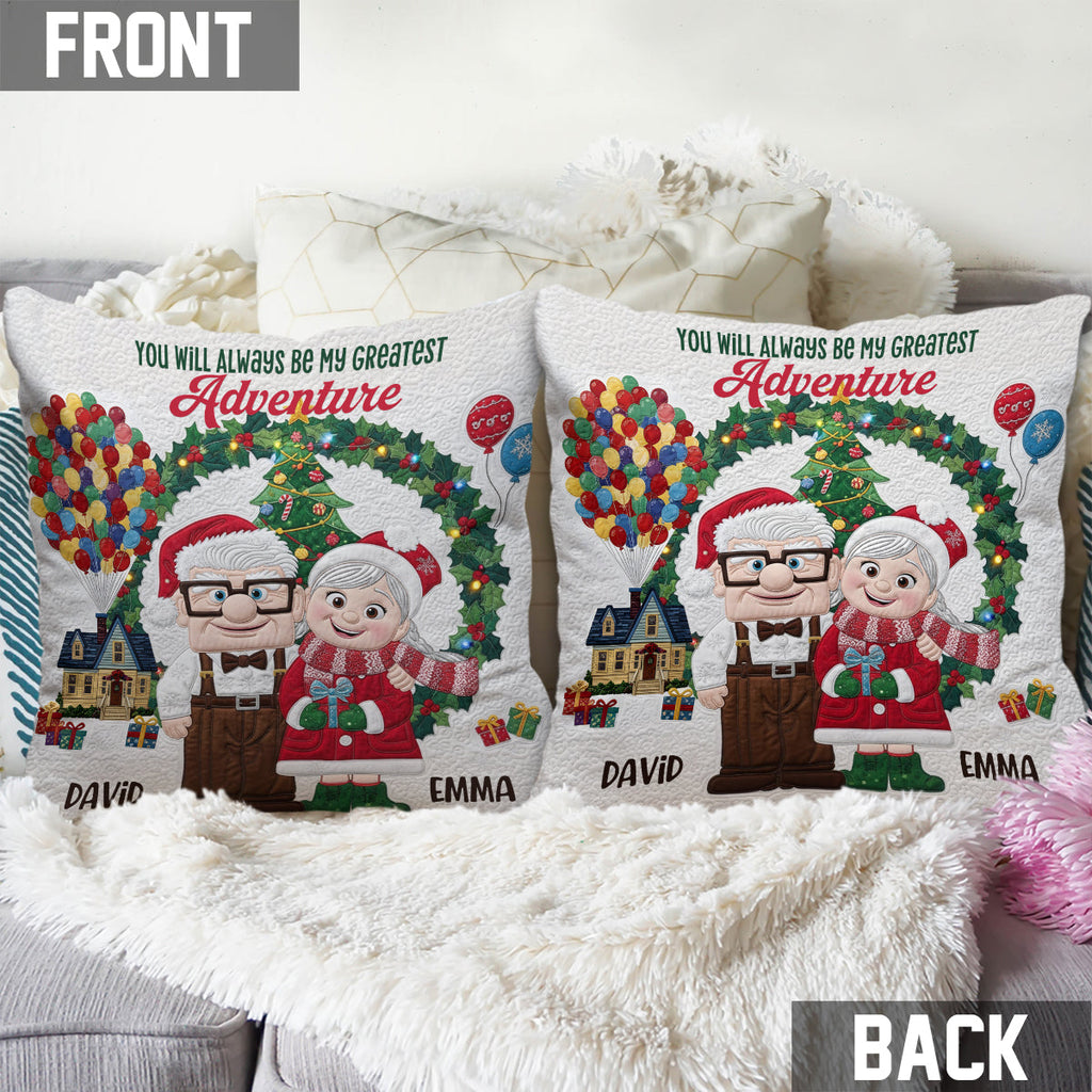 Personalized Couple Throw Pillow Custom Names Holiday Gift Throw Pillow GradoCreations