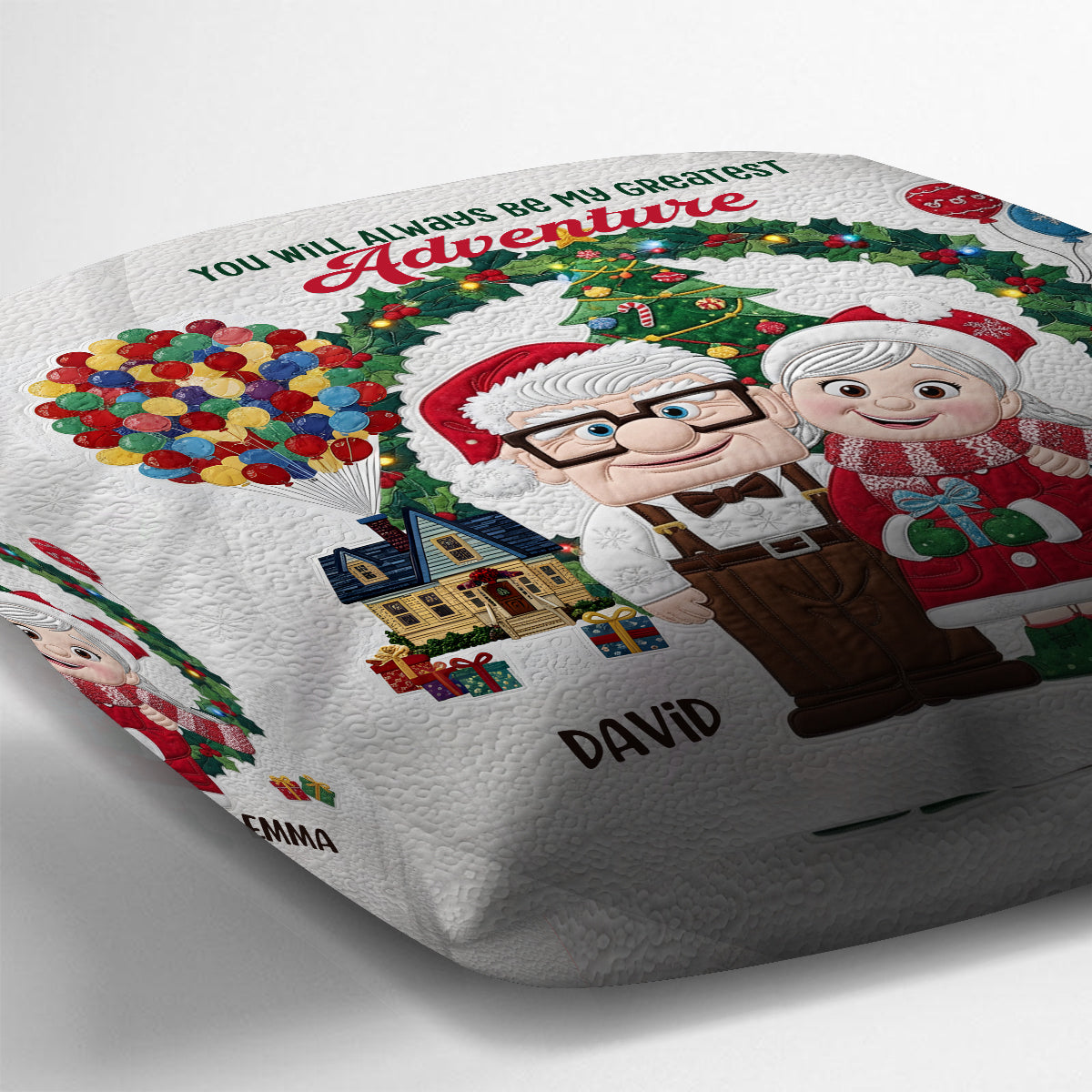 Personalized Couple Throw Pillow Custom Names Holiday Gift Throw Pillow GradoCreations