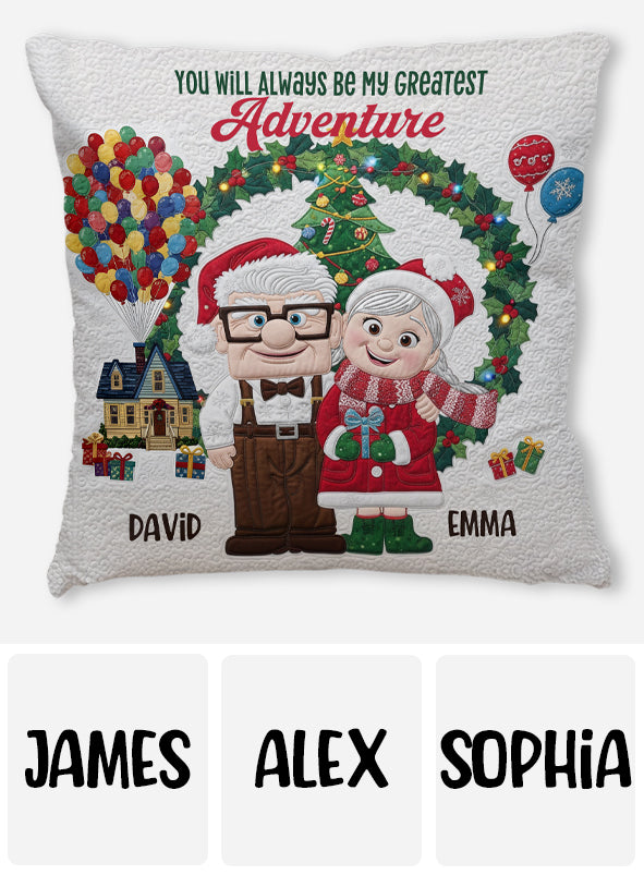 Personalized Couple Throw Pillow Custom Names Holiday Gift Throw Pillow GradoCreations