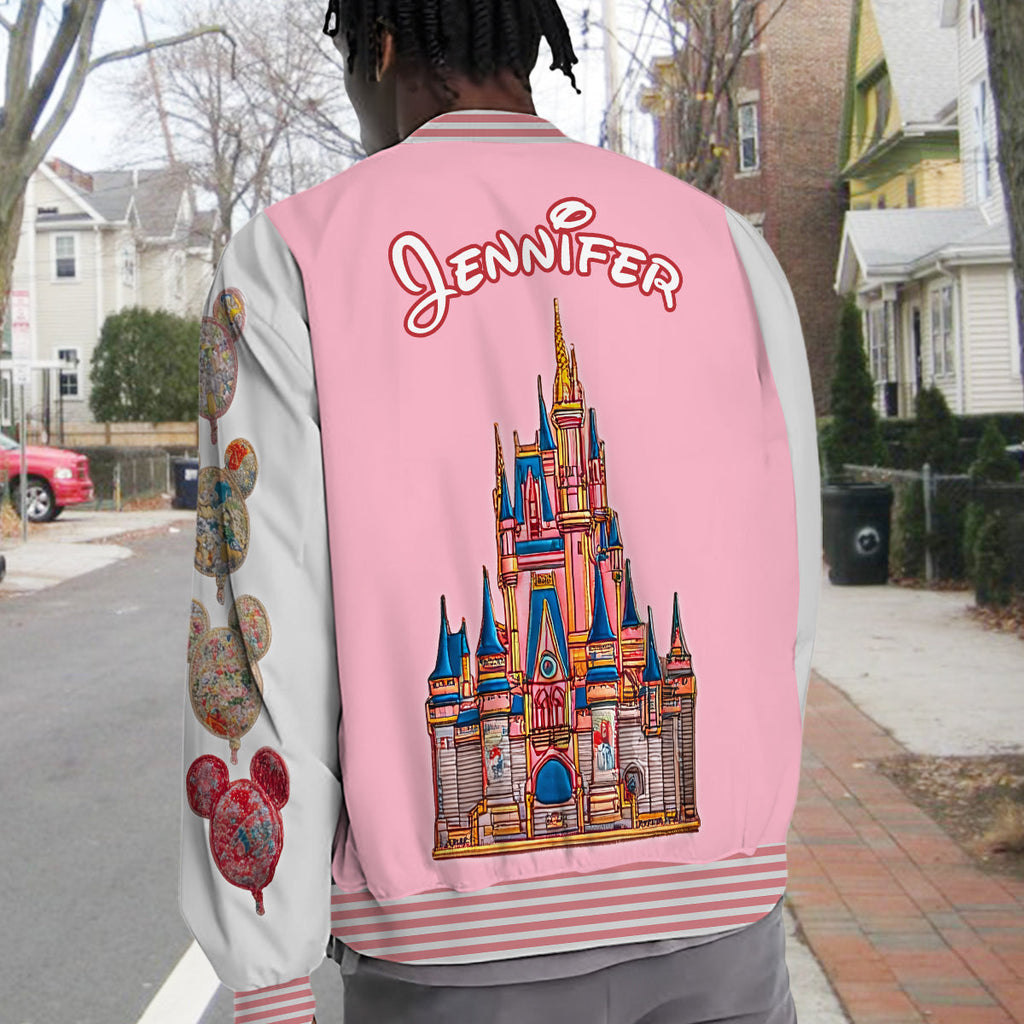 Personalized Magical Castle Varsity Jacket Custom Name Gift Varsity Jacket GradoCreations