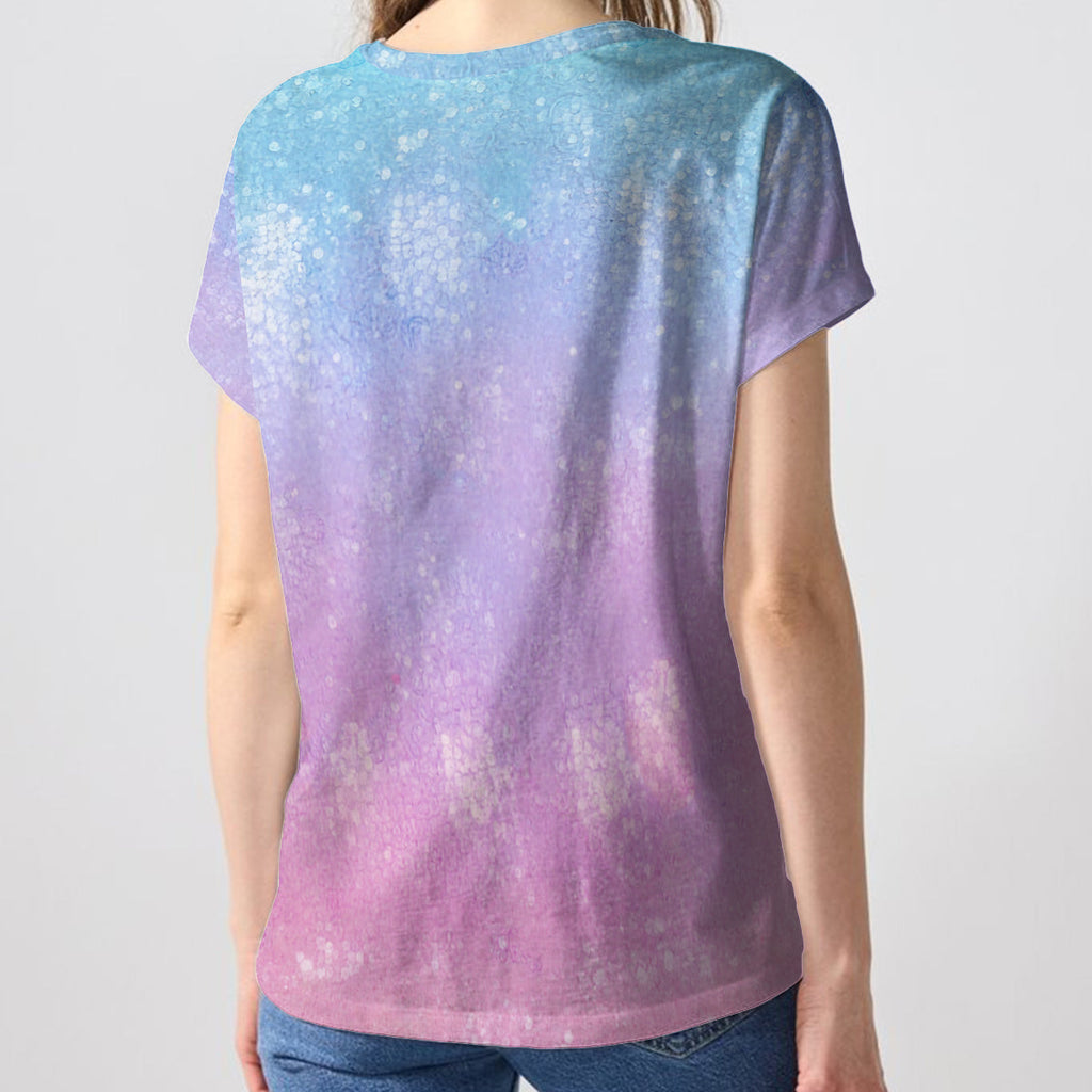 Personalized Fully Printed V-Neck T-Shirt with Cute Design for Kids & Adults Fully Printed V-Neck T-Shirt GradoCreations