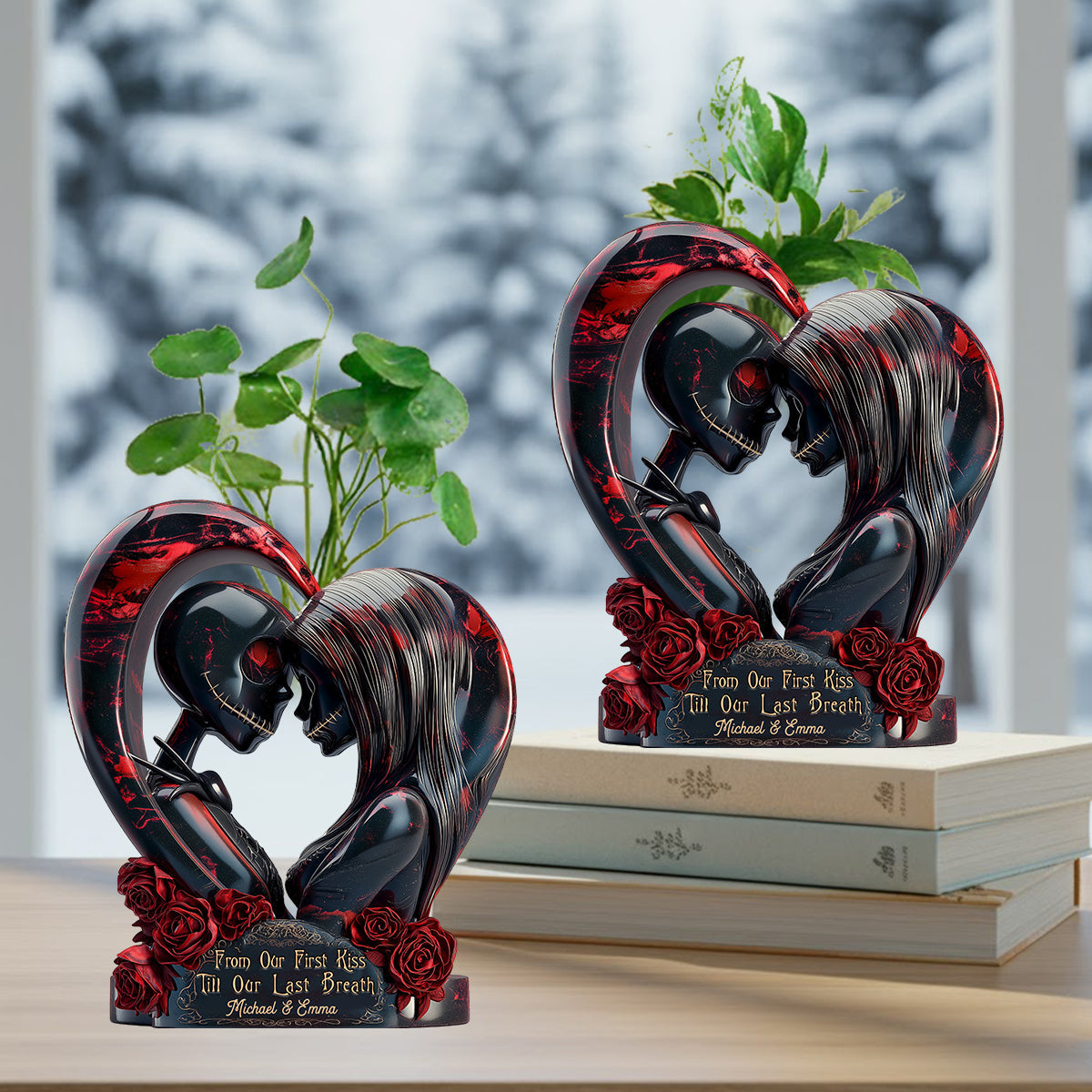 Personalized Acrylic Flower Vase Custom Shape for Couples Gift Custom Shape Acrylic Flower Vase GradoCreations