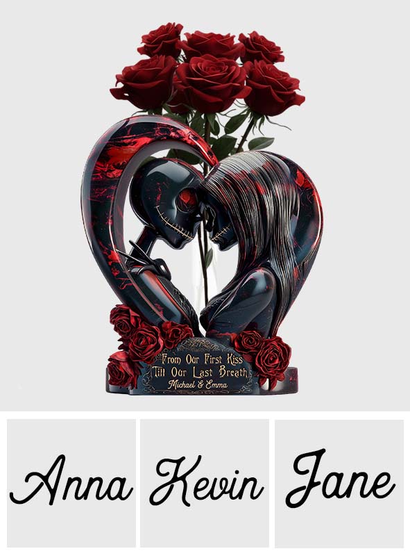 Personalized Acrylic Flower Vase Custom Shape for Couples Gift Custom Shape Acrylic Flower Vase GradoCreations