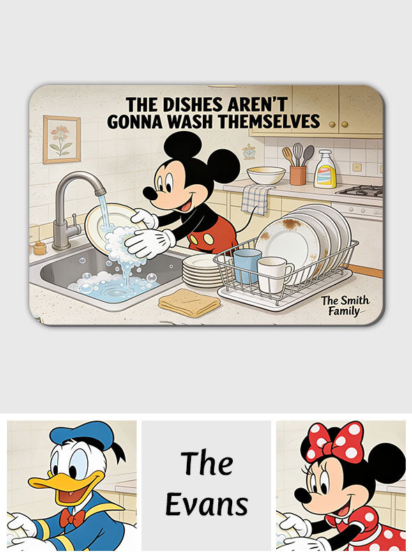 Personalized Disney Mouse Drying Mat Custom Name Gift Drying Mat GradoCreations