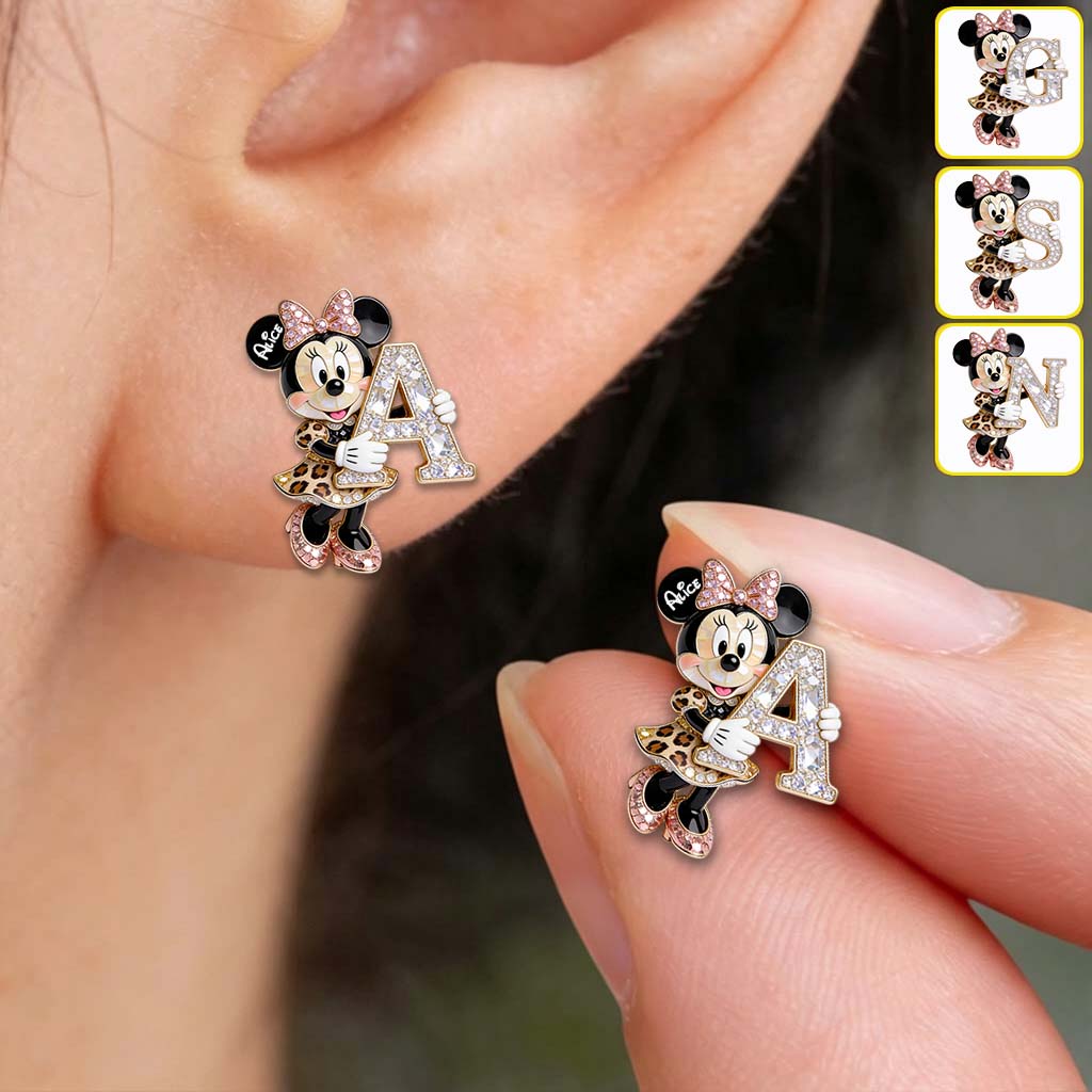 Personalized 3D Mouse Stud Earrings Custom Name Gift Idea Stud Earrings GradoCreations