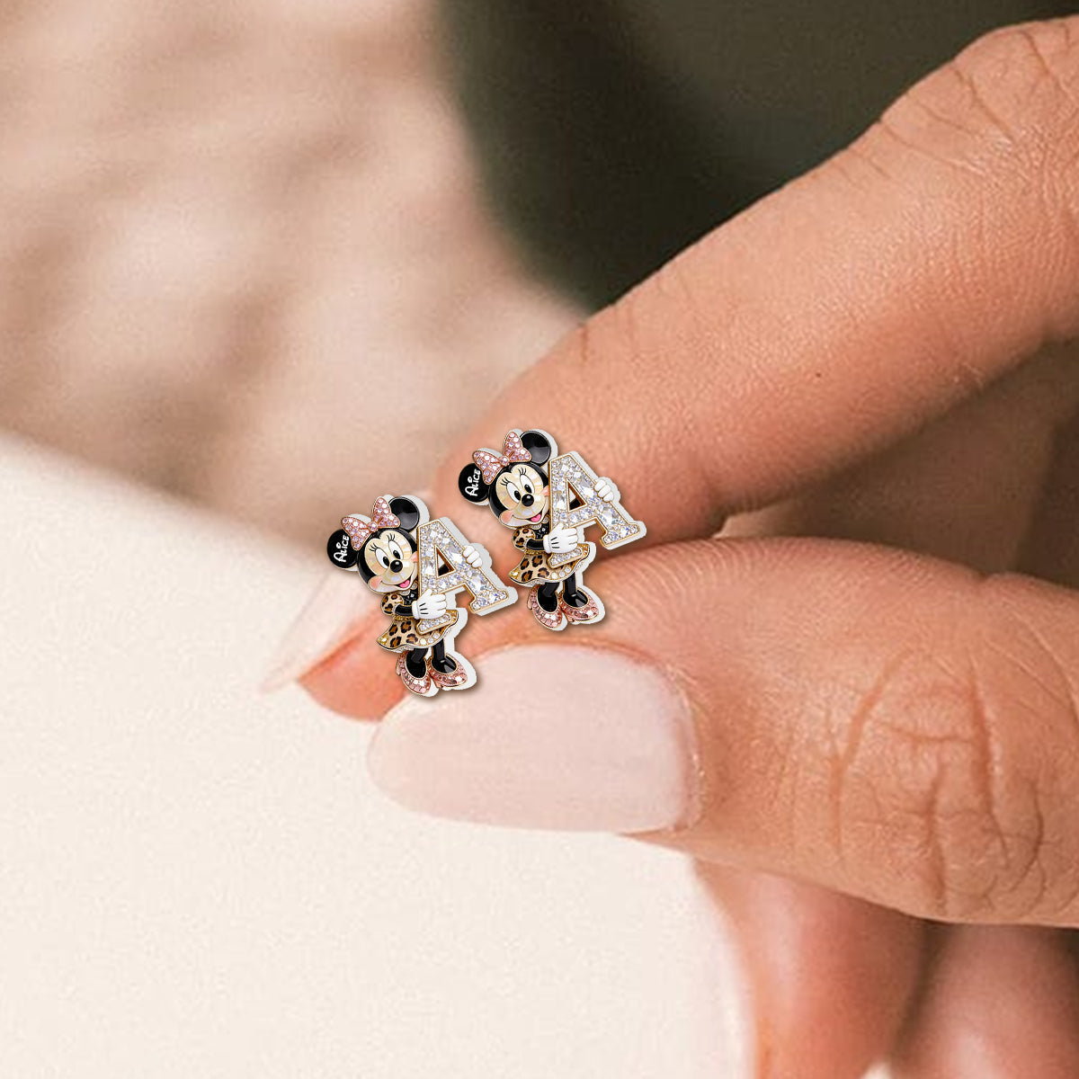 Personalized 3D Mouse Stud Earrings Custom Name Gift Idea Stud Earrings GradoCreations