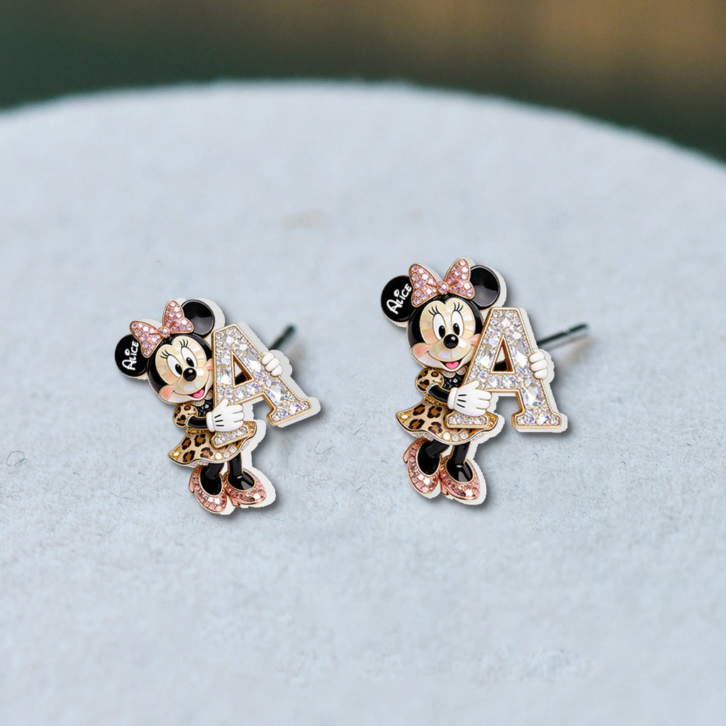 Personalized 3D Mouse Stud Earrings Custom Name Gift Idea Stud Earrings GradoCreations