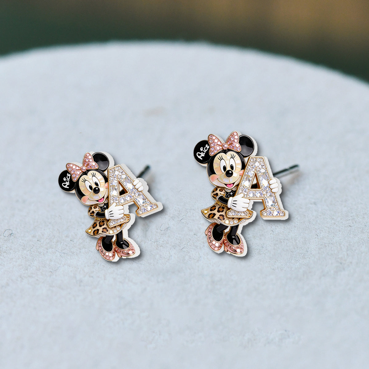 Personalized 3D Mouse Stud Earrings Custom Name Gift Idea Stud Earrings GradoCreations