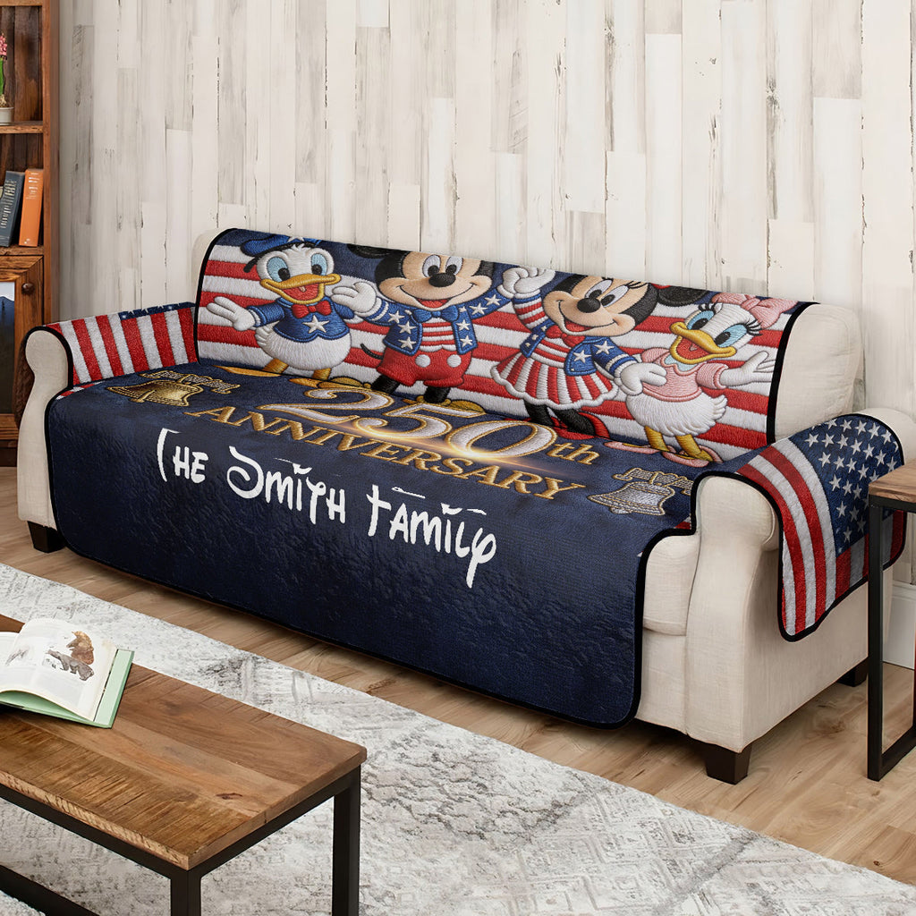 Personalized 250th Anniversary Quilted Sofa Cover Gift Quilted Sofa/Couch Cover GradoCreations
