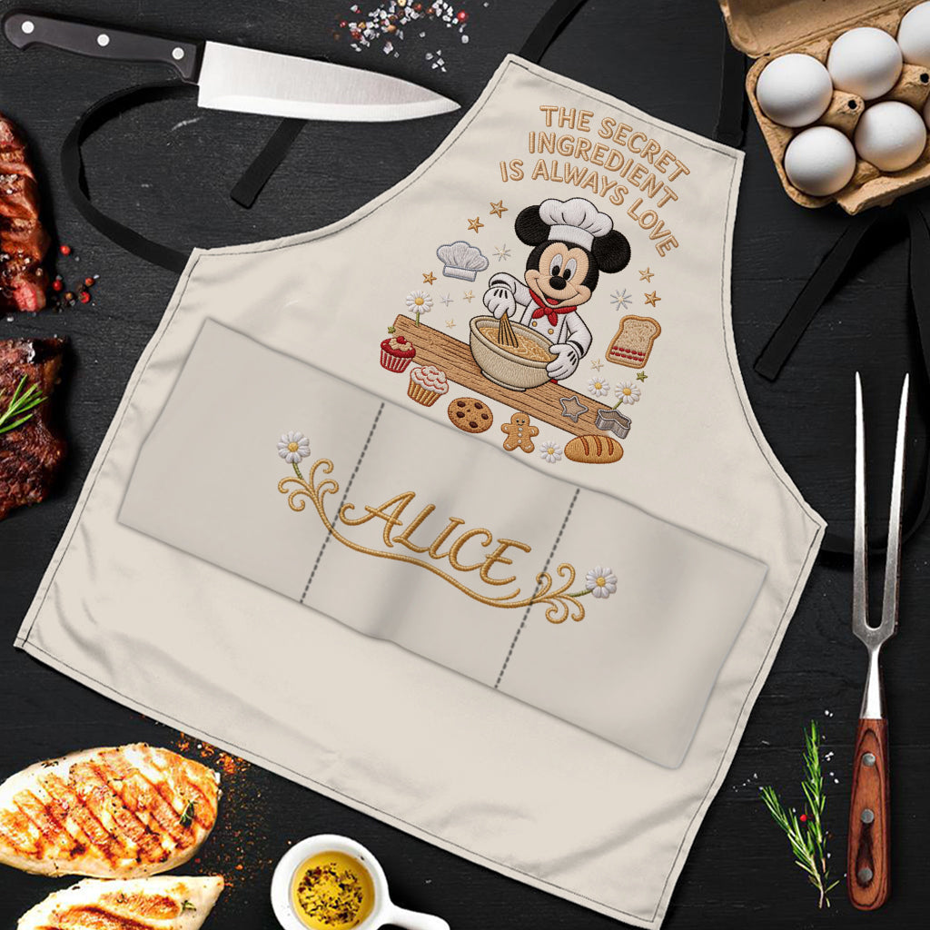 Personalized Mouse Apron with Pockets Custom Name Gift for Kids Apron GradoCreations