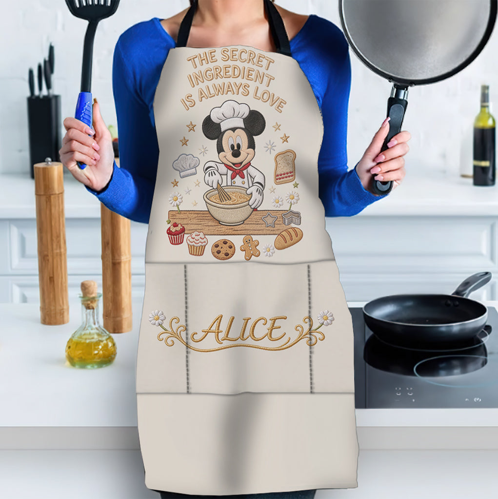 Personalized Mouse Apron with Pockets Custom Name Gift for Kids Apron GradoCreations