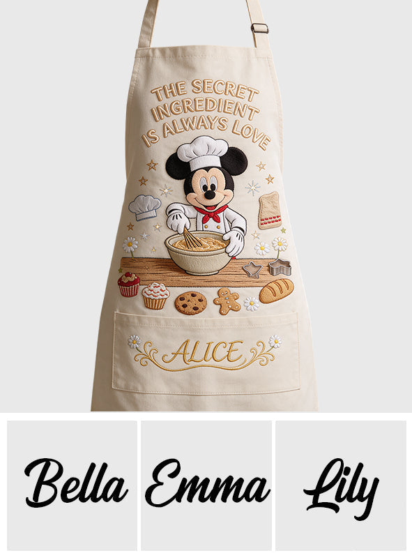 Personalized Mouse Apron with Pockets Custom Name Gift for Kids Apron GradoCreations