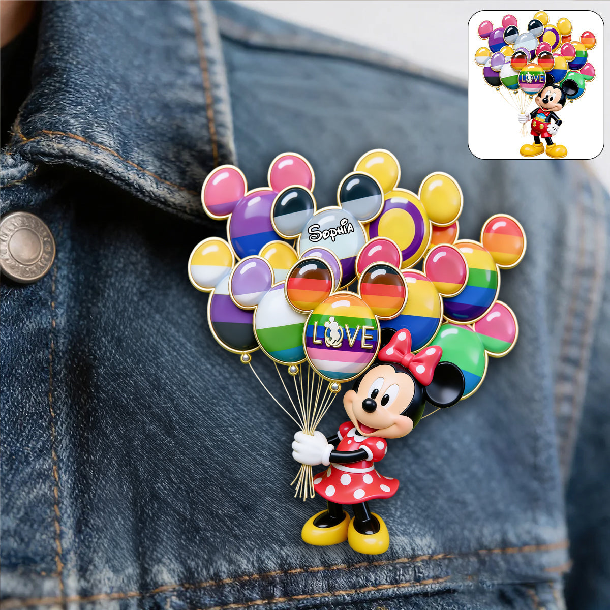 Personalized 3D Embossed Enamel Pin LGBT Love Gift 3D Embossed Enamel Pin GradoCreations