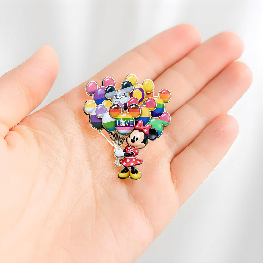 Personalized 3D Embossed Enamel Pin LGBT Love Gift 3D Embossed Enamel Pin GradoCreations