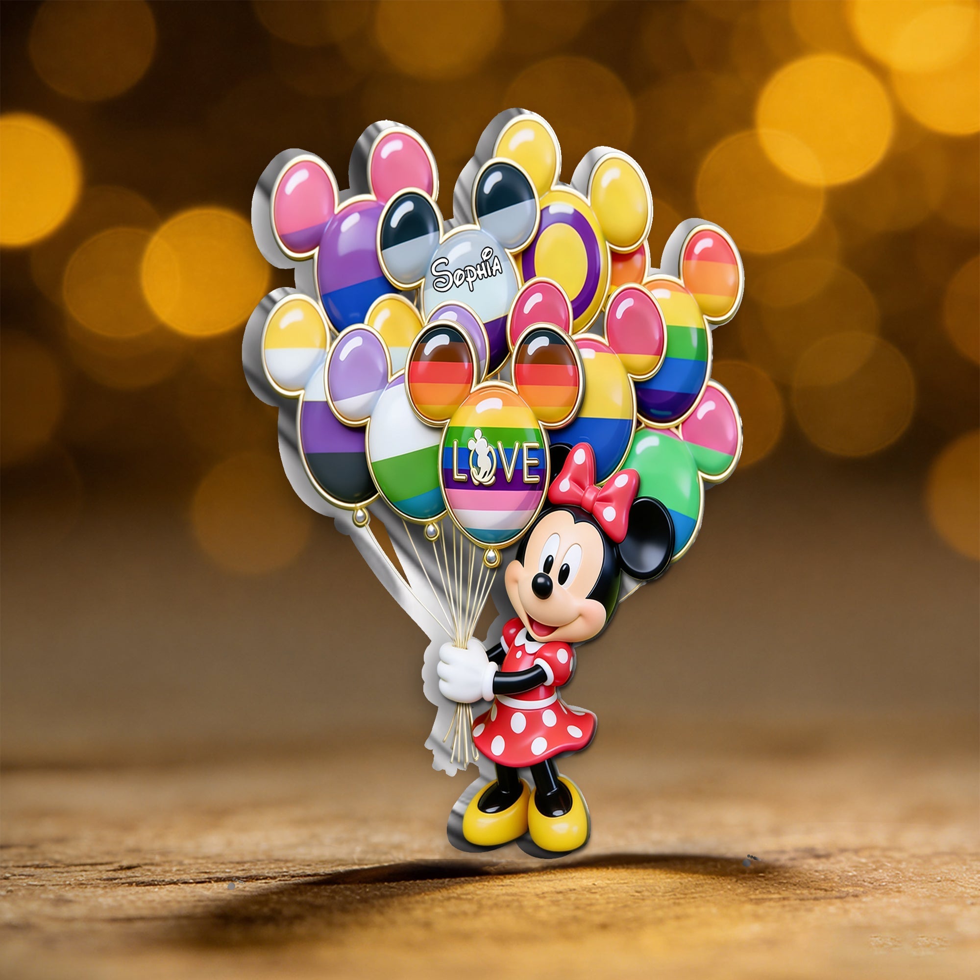 Personalized 3D Embossed Enamel Pin LGBT Love Gift 3D Embossed Enamel Pin GradoCreations