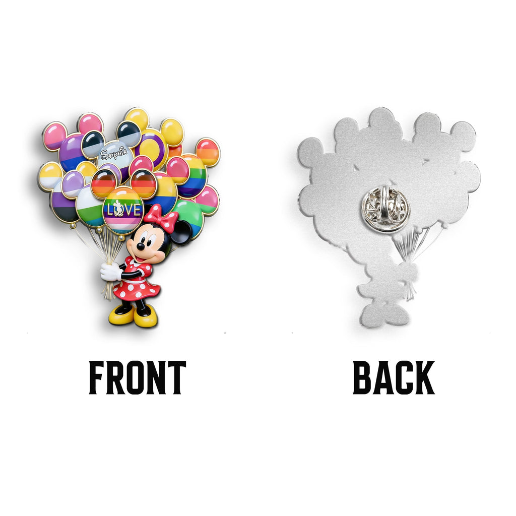 Personalized 3D Embossed Enamel Pin LGBT Love Gift 3D Embossed Enamel Pin GradoCreations