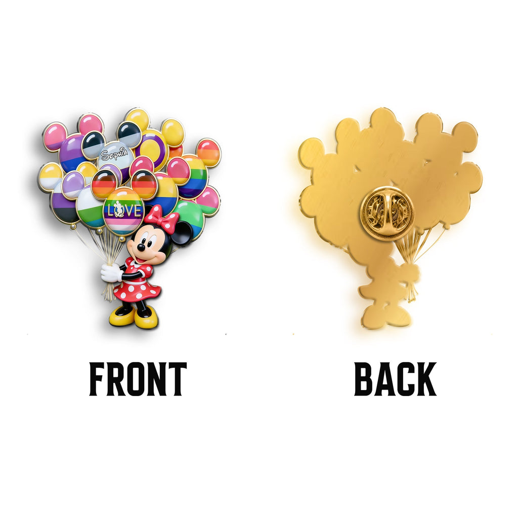 Personalized 3D Embossed Enamel Pin LGBT Love Gift 3D Embossed Enamel Pin GradoCreations