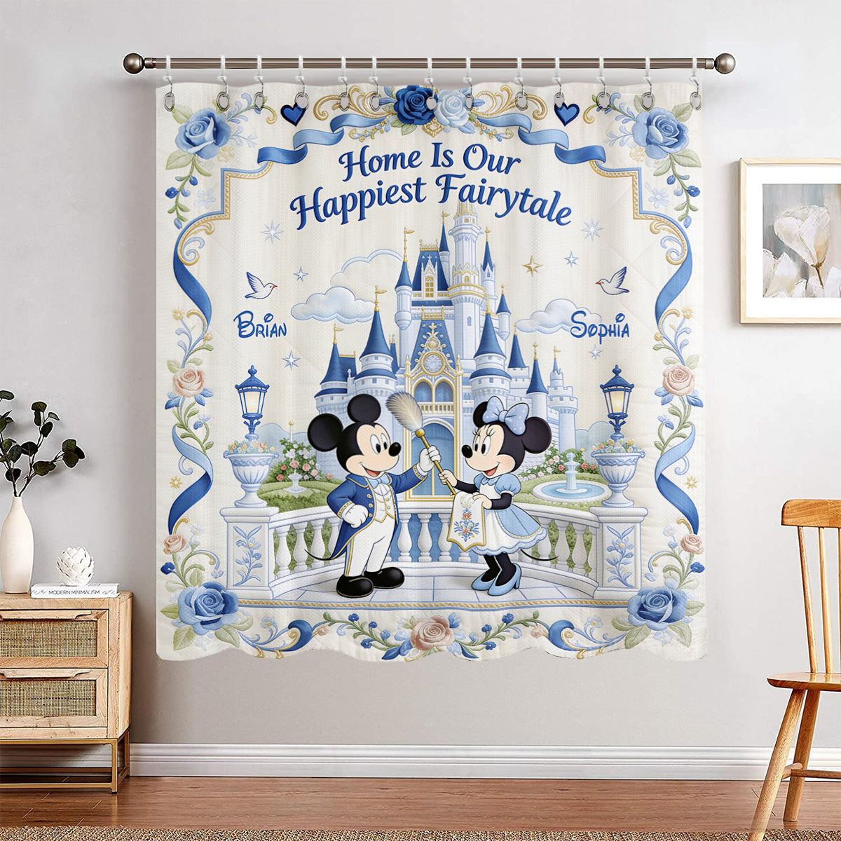 Personalized Mickey Mouse Blackout Curtains for Kids Room - Fairytale Design Window Curtains GradoCreations
