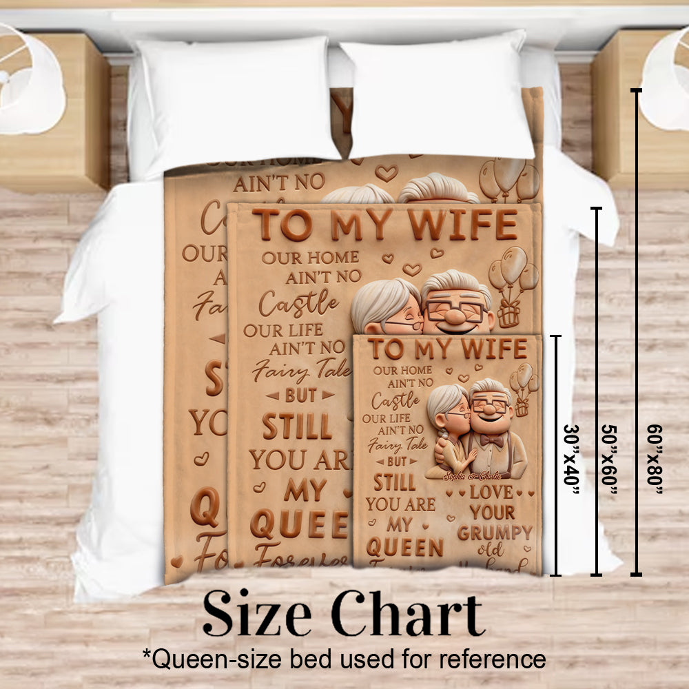 Personalized Couple Blanket with Custom Names for Wife/Husband Gift Blanket GradoCreations