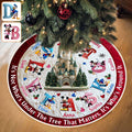 Personalized Christmas Tree Skirt with Custom Names - Holiday Decor Gift Tree Skirt GradoCreations