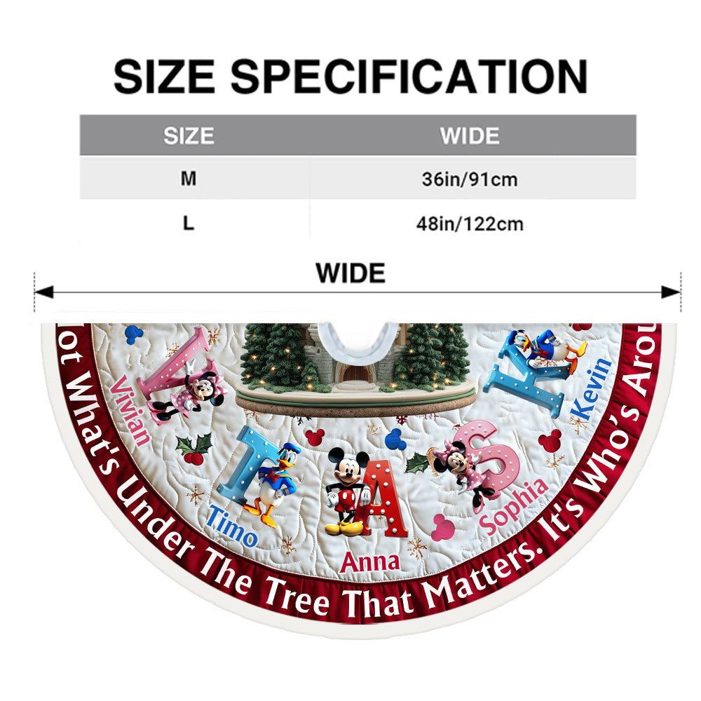 Personalized Christmas Tree Skirt with Custom Names - Holiday Decor Gift Tree Skirt GradoCreations
