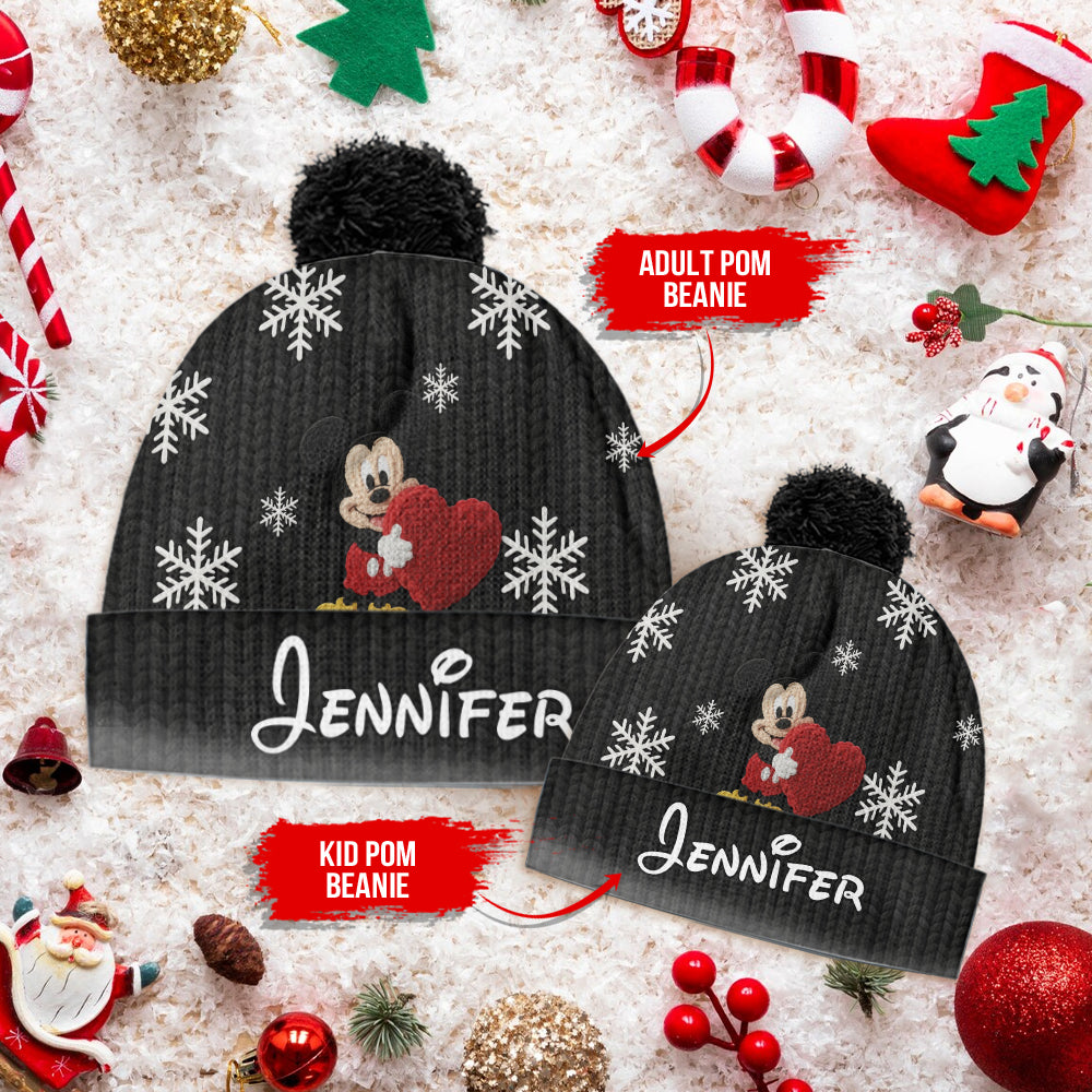 Personalized Mickey Mouse Beanie Hat Custom Name Gift for Kids Beanie Hat GradoCreations