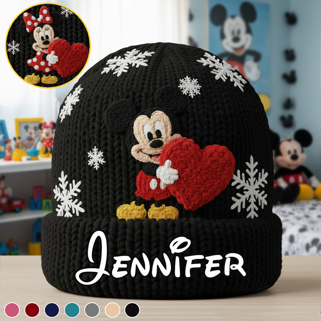Personalized Mickey Mouse Beanie Hat Custom Name Gift for Kids Beanie Hat GradoCreations