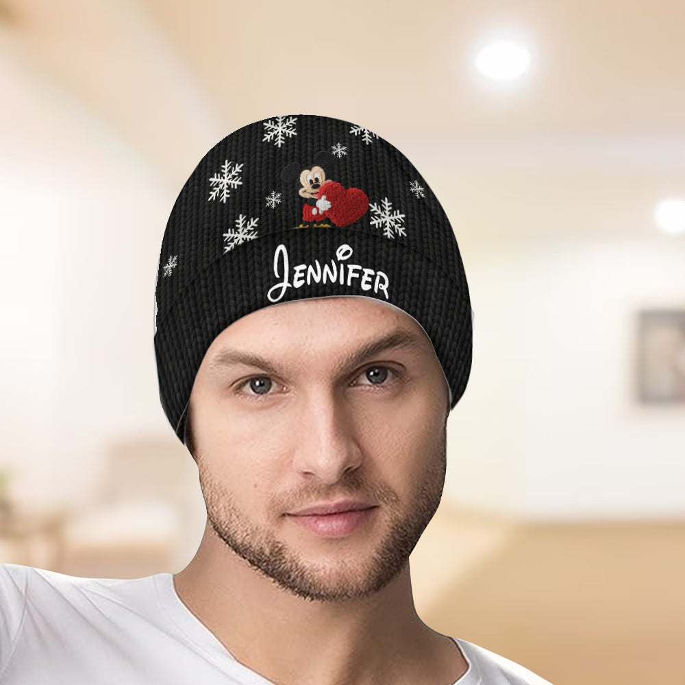 Personalized Mickey Mouse Beanie Hat Custom Name Gift for Kids Beanie Hat GradoCreations