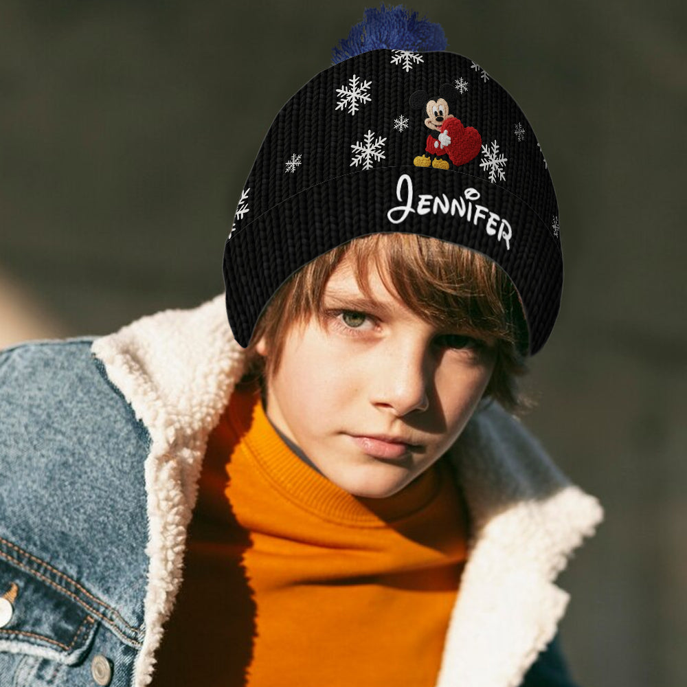 Personalized Mickey Mouse Beanie Hat Custom Name Gift for Kids Beanie Hat GradoCreations