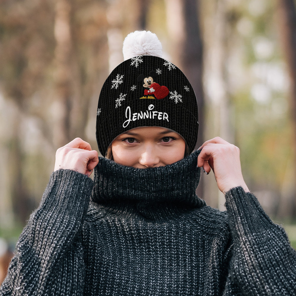 Personalized Mickey Mouse Beanie Hat Custom Name Gift for Kids Beanie Hat GradoCreations