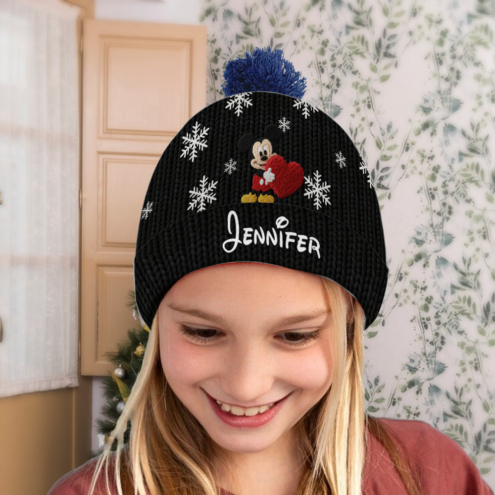 Personalized Mickey Mouse Beanie Hat Custom Name Gift for Kids Beanie Hat GradoCreations