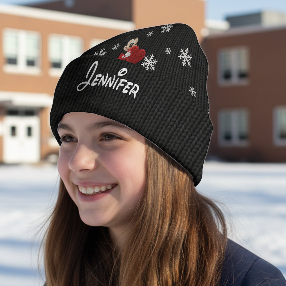 Personalized Mickey Mouse Beanie Hat Custom Name Gift for Kids Beanie Hat GradoCreations