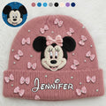 Personalized Minnie Mouse Beanie Hat Custom Name Gift for Kids Beanie Hat GradoCreations