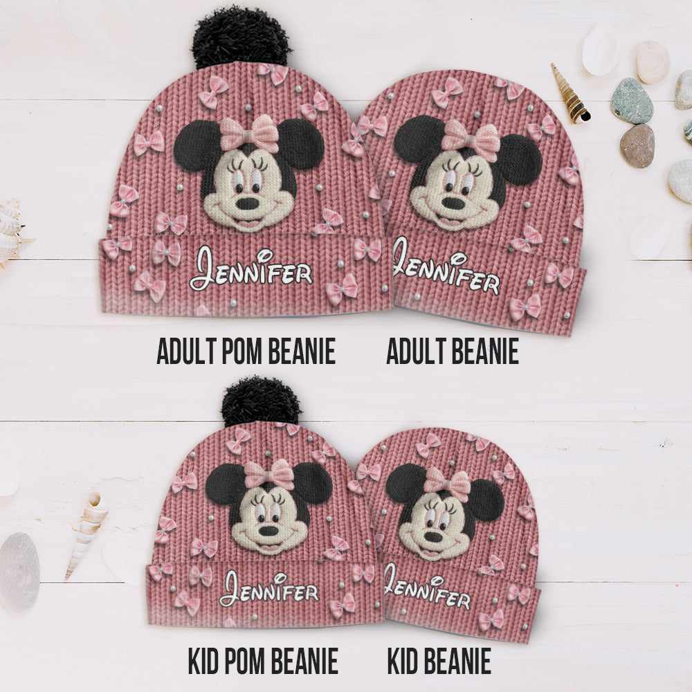 Personalized Minnie Mouse Beanie Hat Custom Name Gift for Kids Beanie Hat GradoCreations