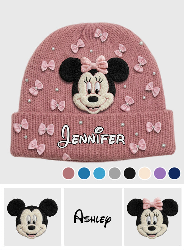 Personalized Minnie Mouse Beanie Hat Custom Name Gift for Kids Beanie Hat GradoCreations