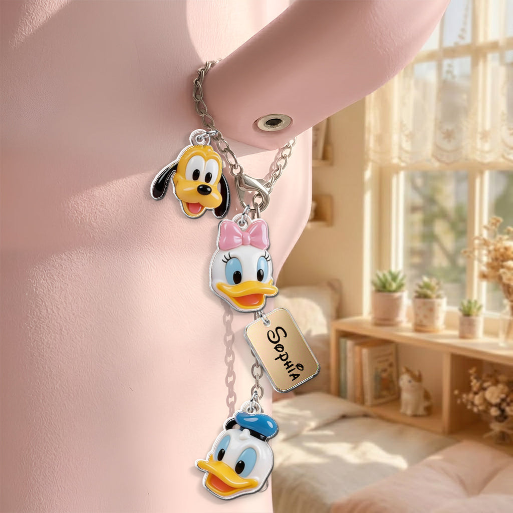 Personalized Dangling Charm Set for Phone Cases - Custom Acrylic Keychain Gift Dangling Charms GradoCreations