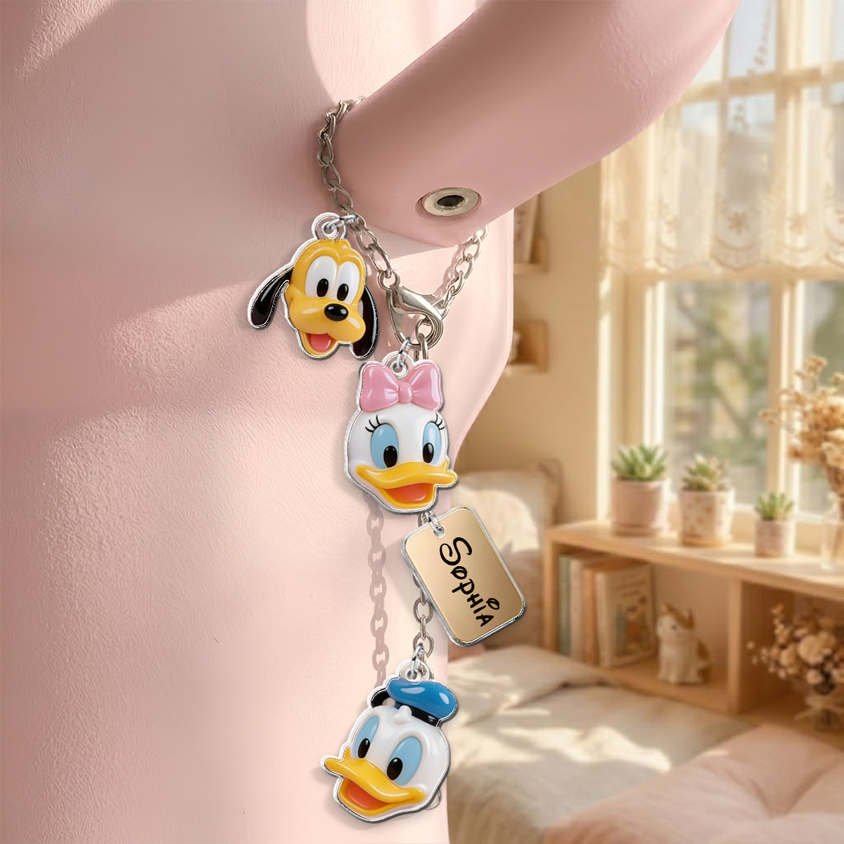 Personalized Dangling Charm Set for Phone Cases - Custom Acrylic Keychain Gift Dangling Charms GradoCreations