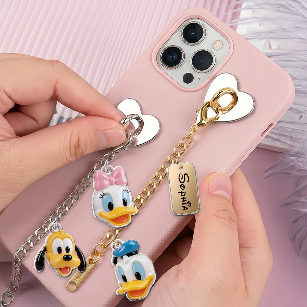 Personalized Dangling Charm Set for Phone Cases - Custom Acrylic Keychain Gift Dangling Charms GradoCreations